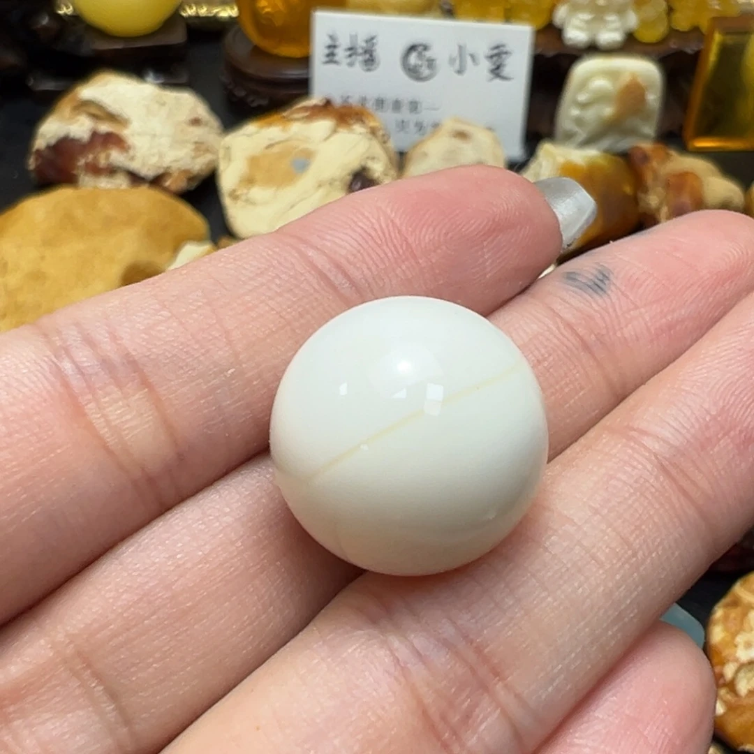 未镶嵌定制琥珀蜜蜡18+未打孔圆珠