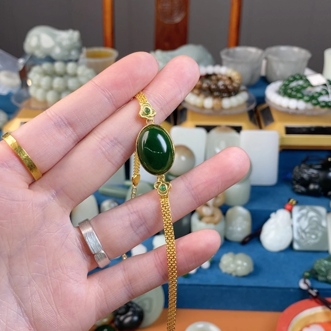 和田玉（糖玉）手链未镶嵌清***﹌