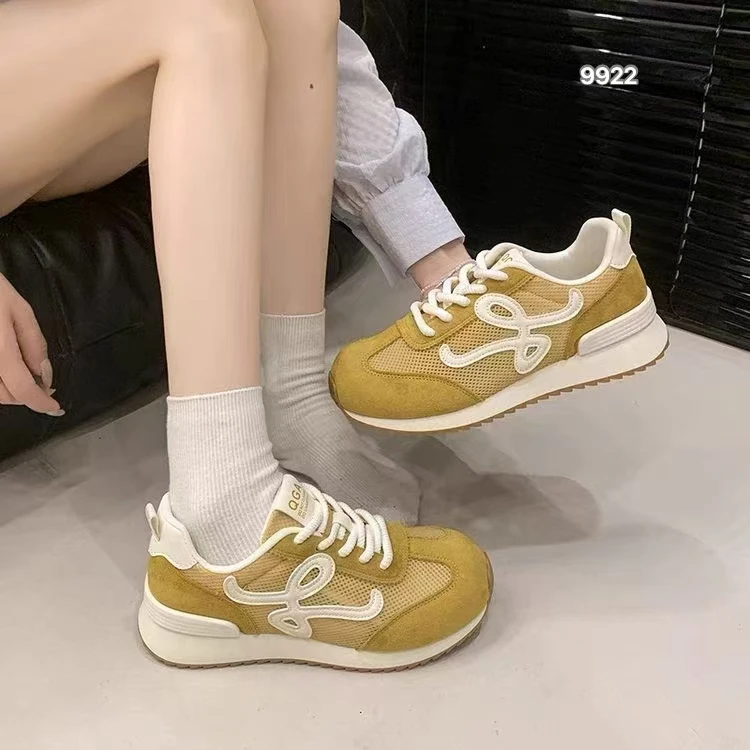 薄款网面9922阿甘鞋女2025年夏季新款厚底透气轻便运动鞋显脚小