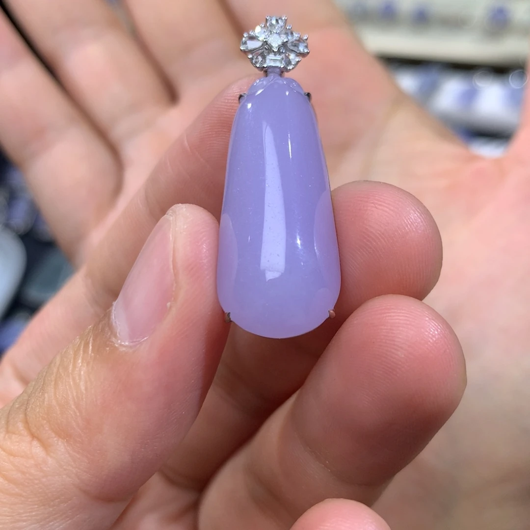 翡翠18K金镶嵌吊坠(不含链)签收后48小时鉴赏期