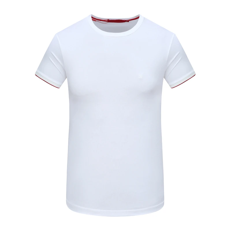 SF577圣男式夏季短袖T恤 圆领套头休闲商务上衣 白色