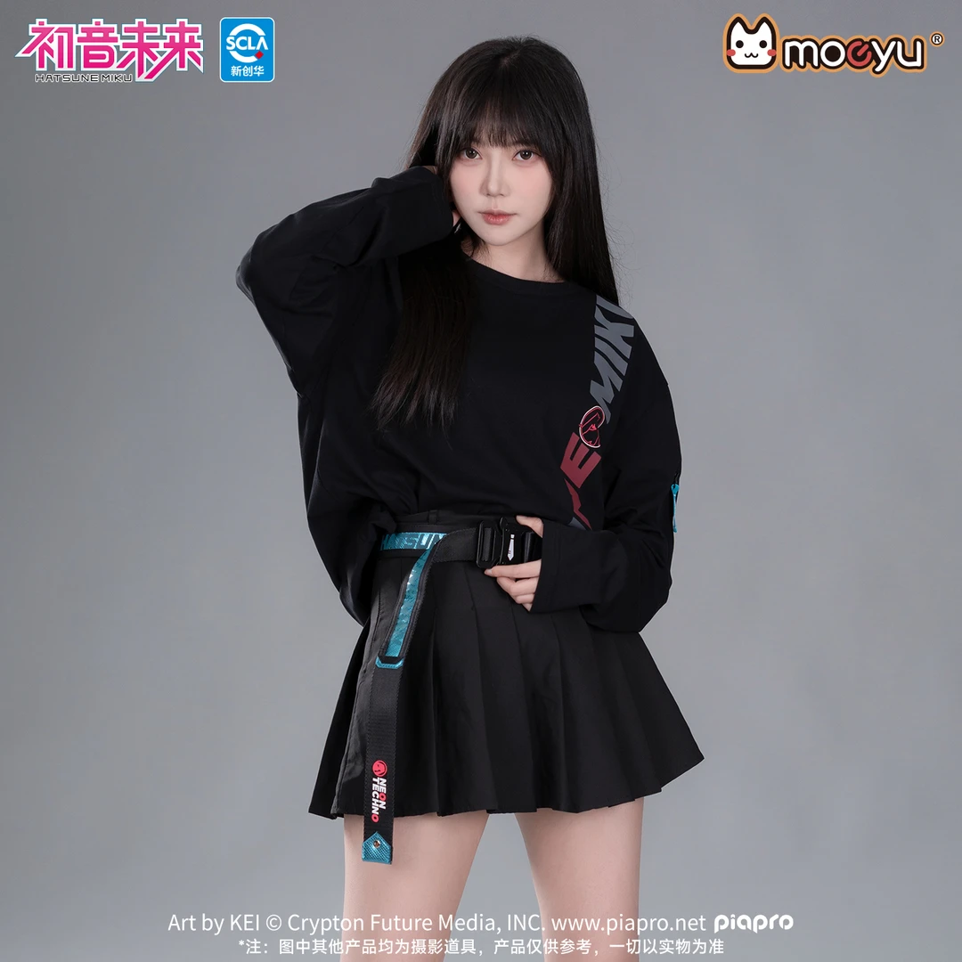 moeyu初音未来霓虹电子乐工装机能风腰带男卡扣潮流年轻帆布皮带