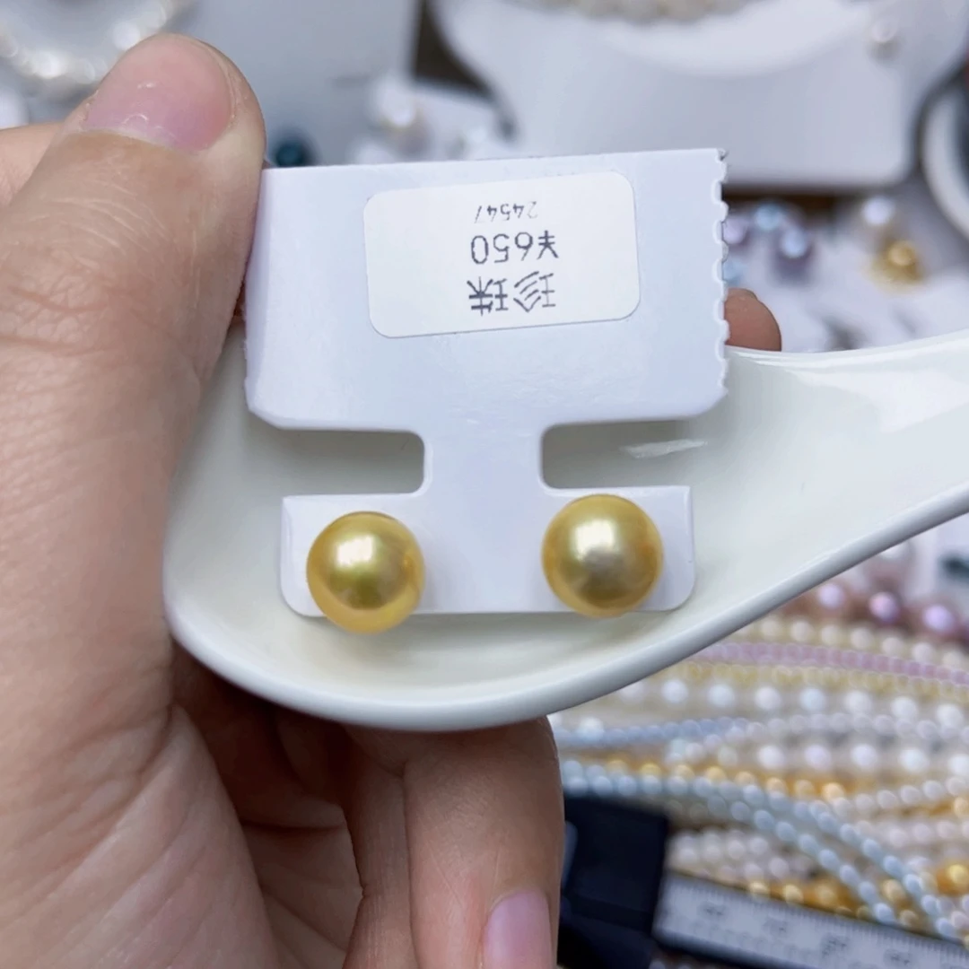 银S925镶嵌淡水珍珠耳饰