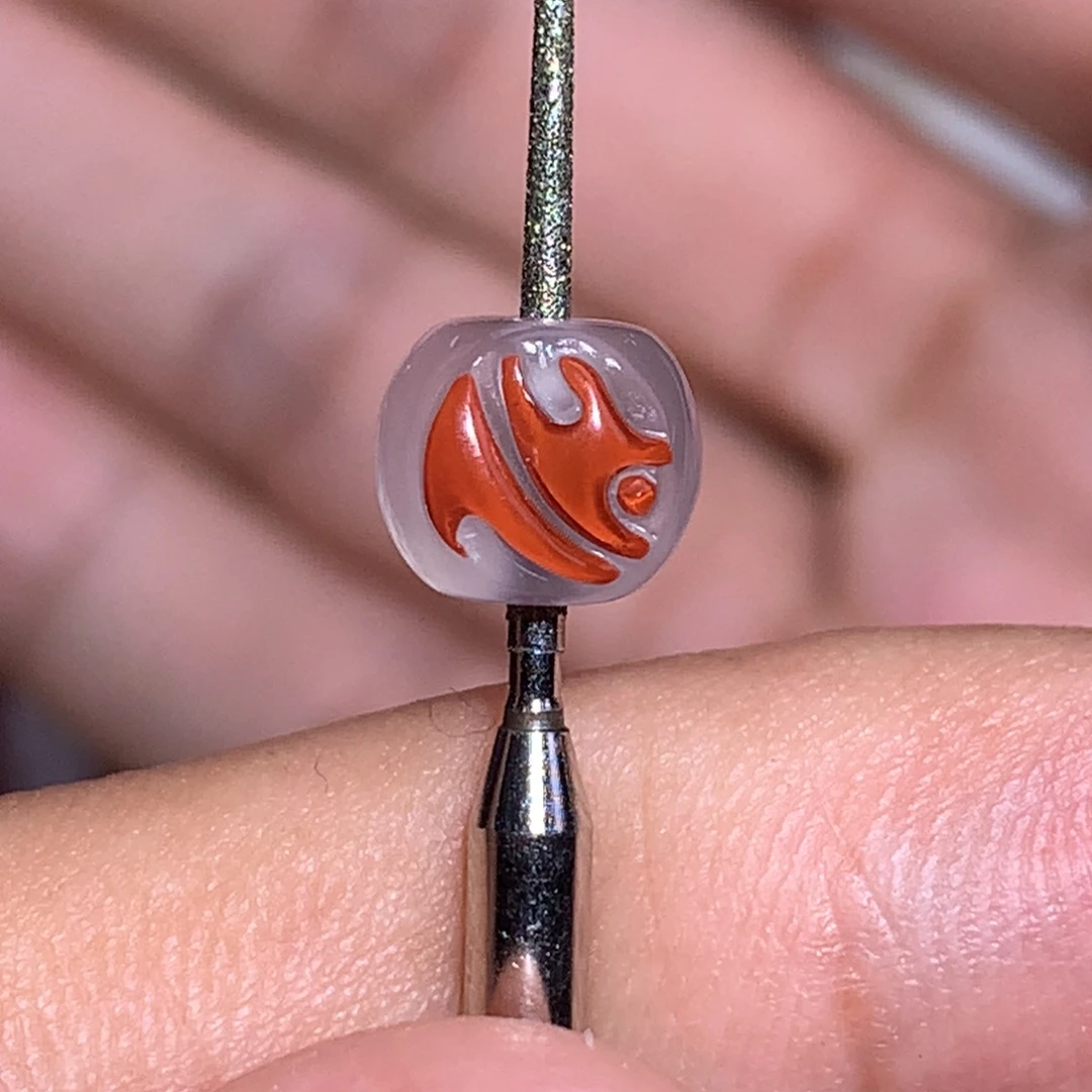 未镶嵌冰飘博古纹老型7.7南红玛瑙