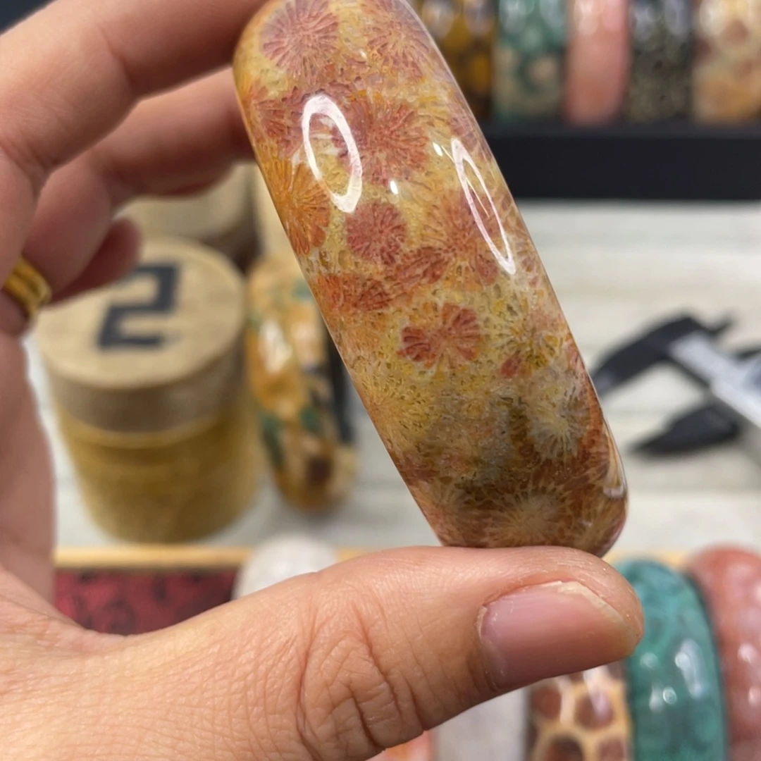 未镶嵌手镯硅化玉