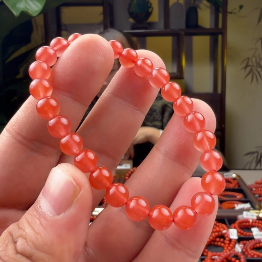 南红玛瑙未镶嵌手链7