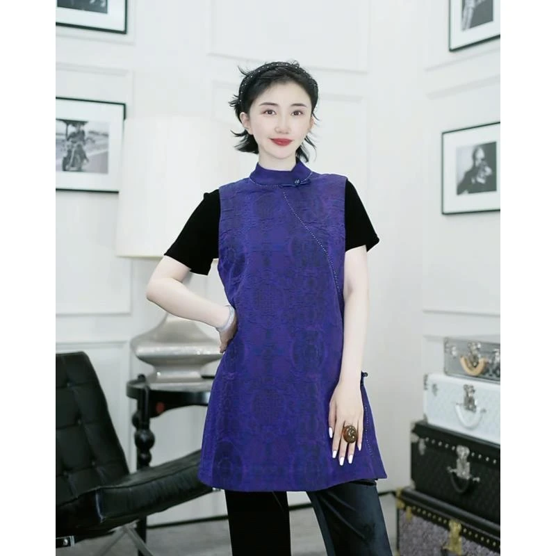 Betty Bairn【匠心/梅香雪顶】高定系列新中式桑蚕丝背心25B-BW721