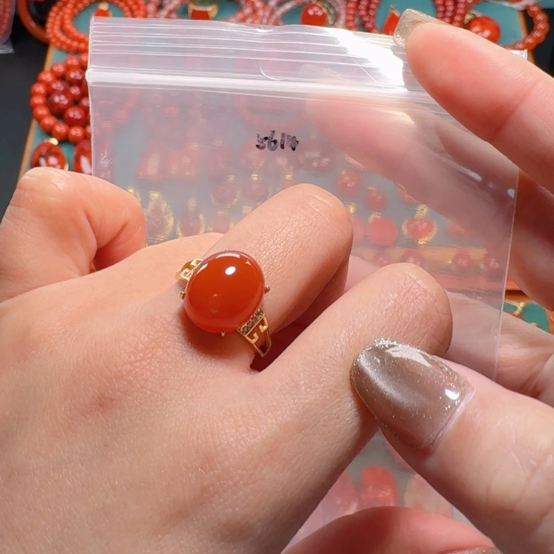 南红玛瑙南红 银S925镶嵌