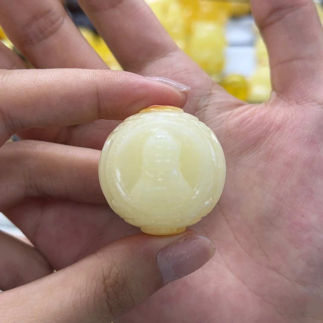 未镶嵌颈饰琥珀天然琥珀俄料三不珠