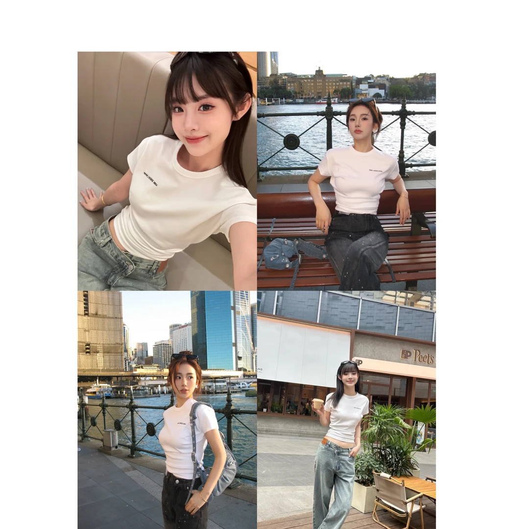 【HUI】 新｜ AN腻腻同款｜ 显瘦叠叠乐双色短袖