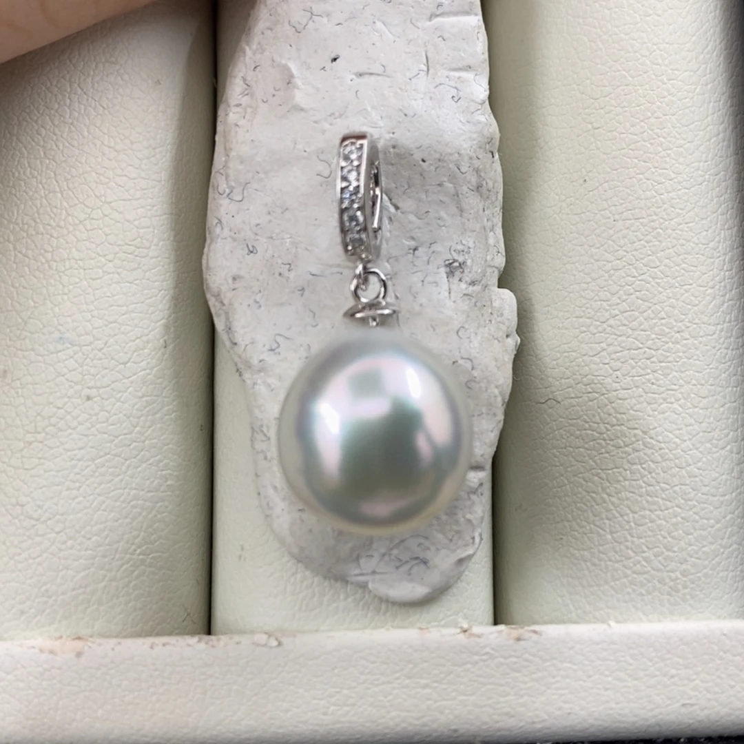 未镶嵌海水珍珠澳白12-13mm宝石光