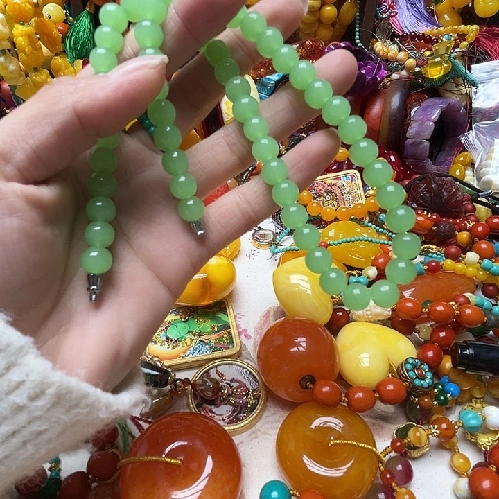 树脂制品15173苹果绿项链