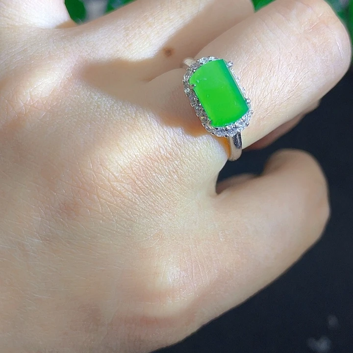 翡翠银S925镶嵌吊坠(不含链)