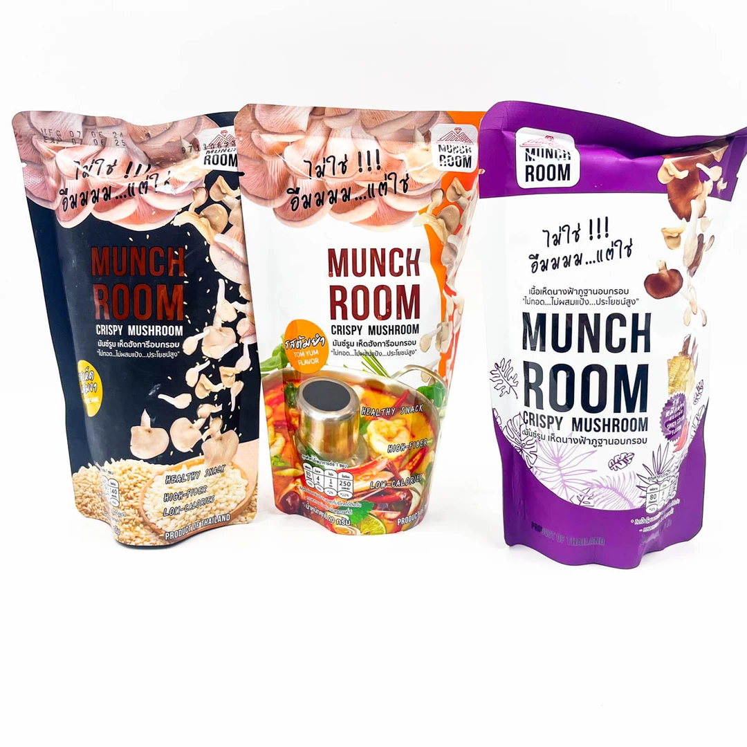 （6.7到期）八包随机泰国进口芝麻冬阴功辣炒鱿鱼味蘑菇脆