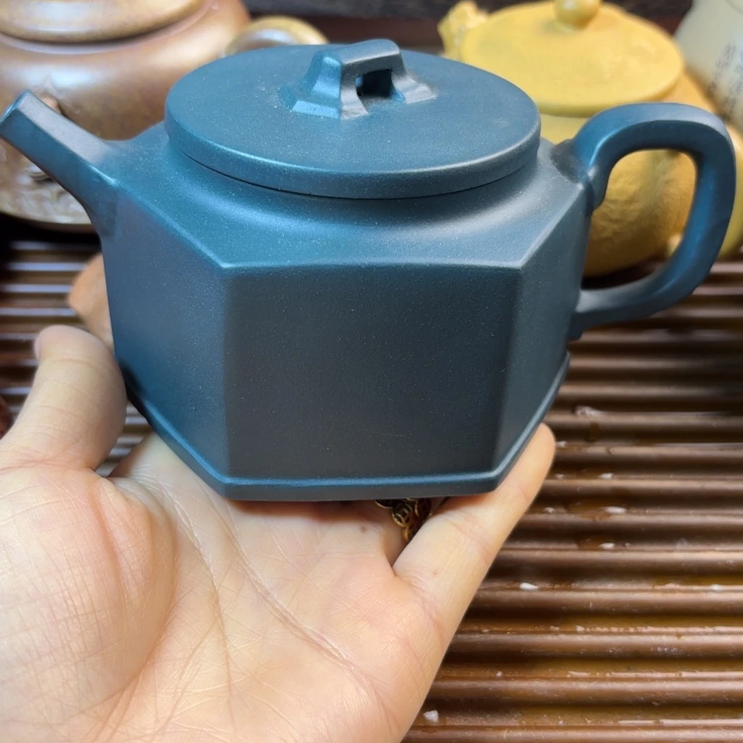 紫砂茶壶一*墨绿泥原矿紫砂壶