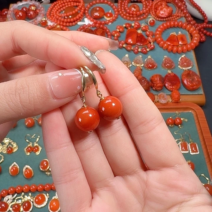 南红玛瑙银S925镶嵌11+