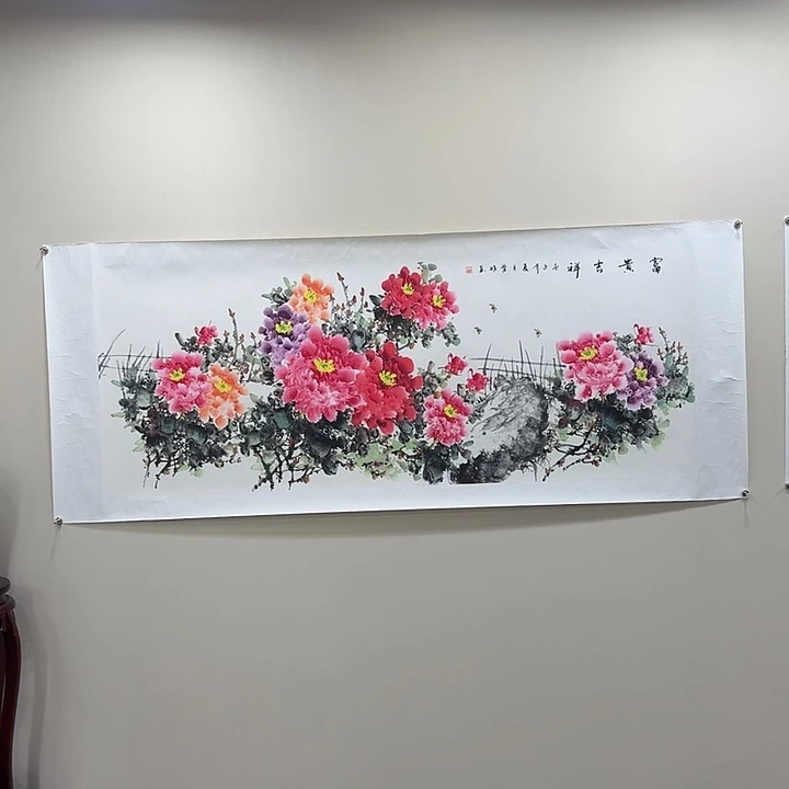 国画精品纯手绘180×70