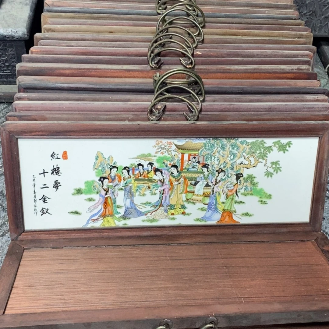 瓷片53*21*1景德镇瓷板画柴窑烧制