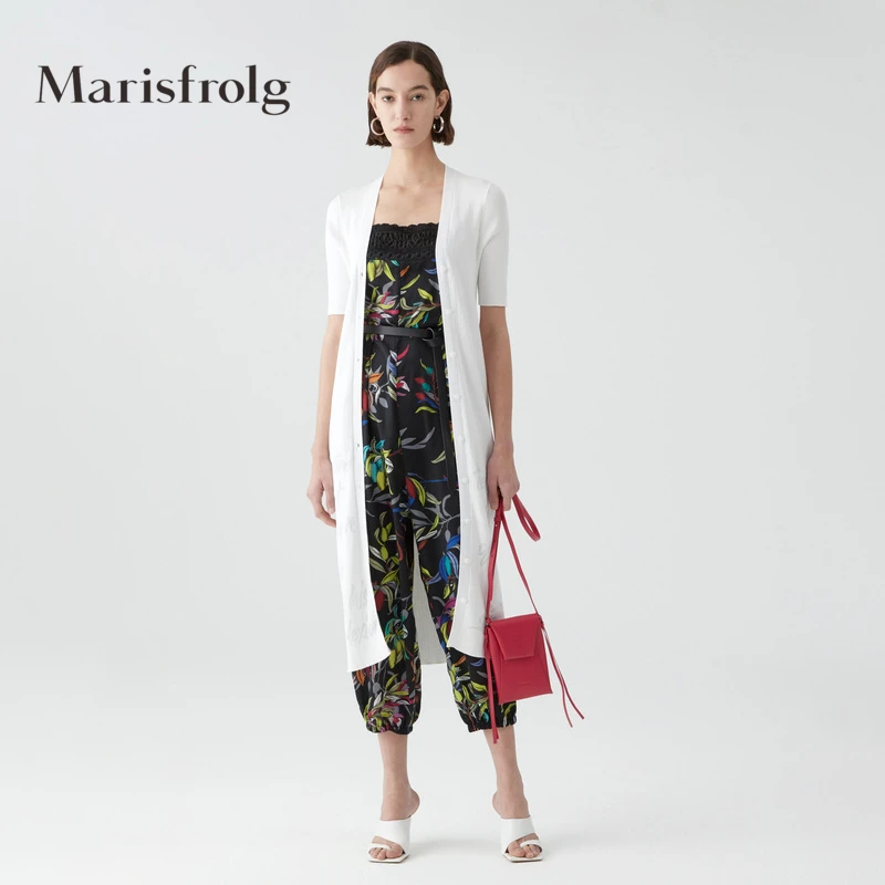 Marisfrolg/玛丝菲尔针织高腰时尚休闲夏季春夏宽松印花A1KT2801M