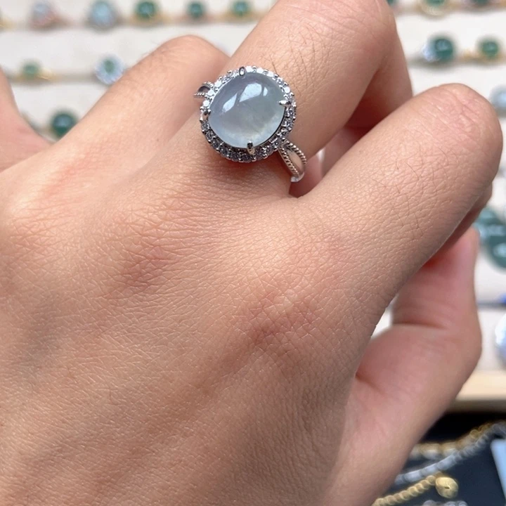 翡翠未镶嵌戒指戒指