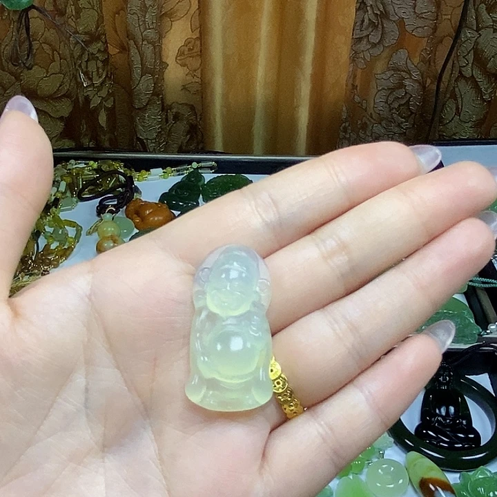 蛇纹石玉合金颈饰