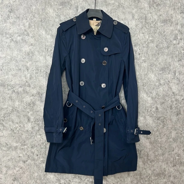 95新 BURBERRY/博柏利 Burberry藏蓝色风衣