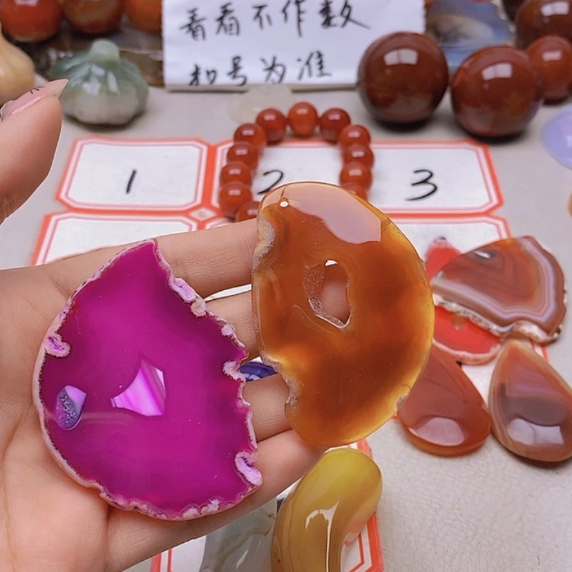 【闪购商品】未镶嵌玛瑙/玉髓珠宝半成品老*V