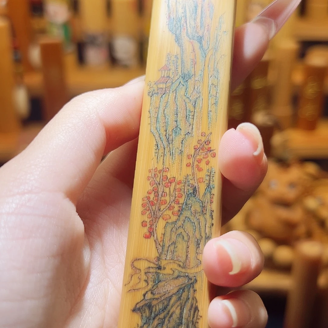秋***芦竹雕……………..竹雕………..