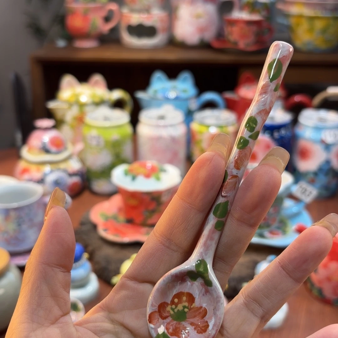 景德镇手绘高温釉下彩陶瓷茶具