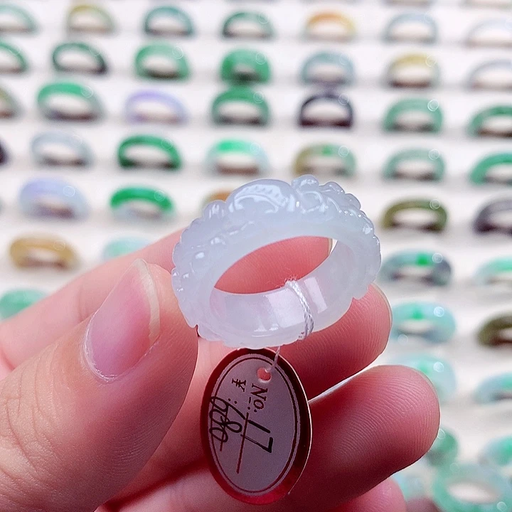 翡翠未镶嵌戒指17号