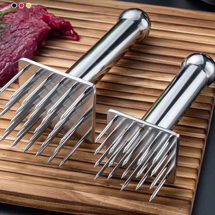 不锈钢猪皮松肉针孔器钢钉牛排猪肉扣肉松肉器 扎肉器嫩肉加厚松