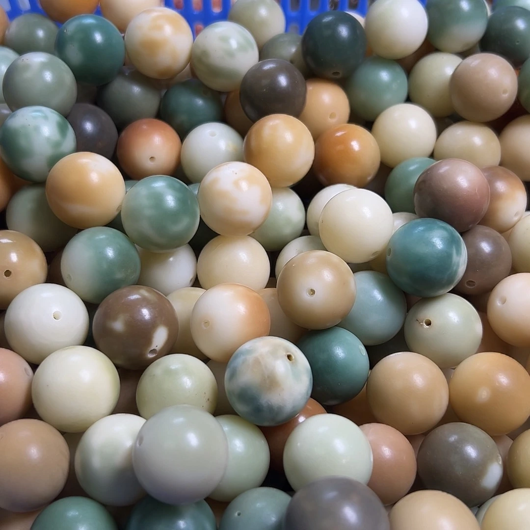 菩提根/象牙果吊坠瑕疵瓜23粉绿10颗有裂