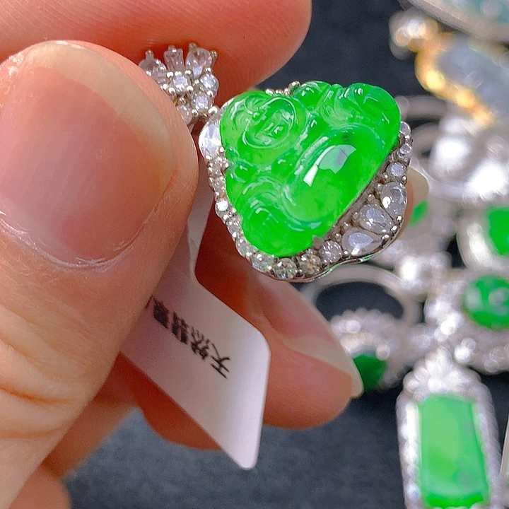 翡翠银S925镶嵌颈饰