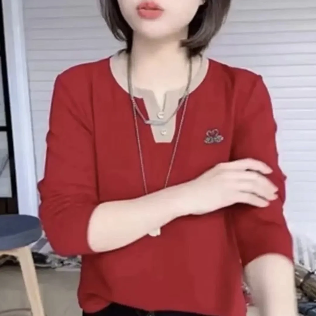 小天鹅长袖打底衫洋气时尚休闲百搭宽松