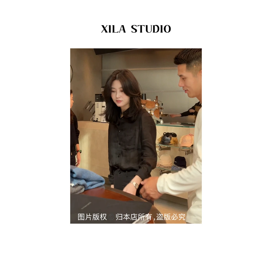 【XILA】甄选100%细织苎麻抗菌显瘦衬衫