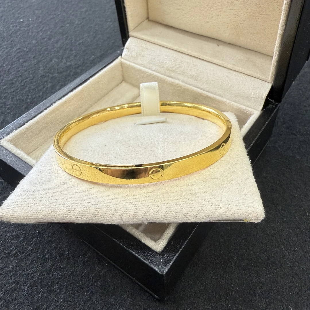 【钱惠通黄金】足金精品卡家手镯