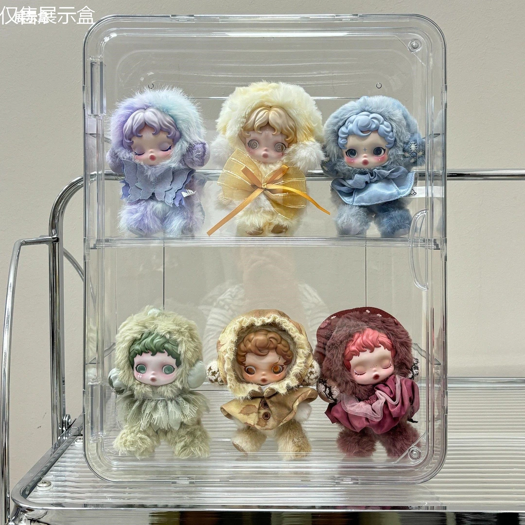 冬日乐章SP展示盒labubu搪胶玩偶dimoo拉布布挂件手办柜收纳架子