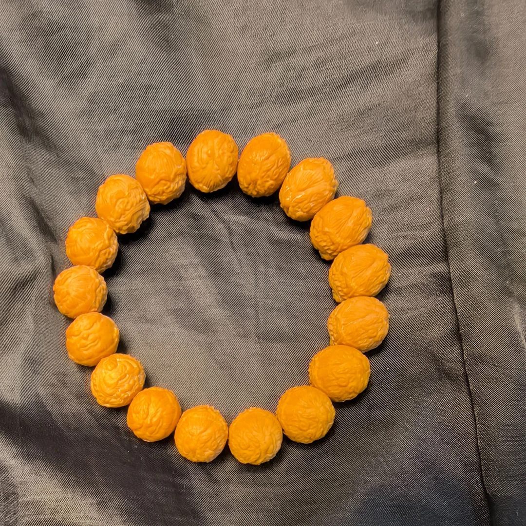 《文渊甄选》精品十二生肖猴15mm+全品无瑕疵 猴头核桃手串