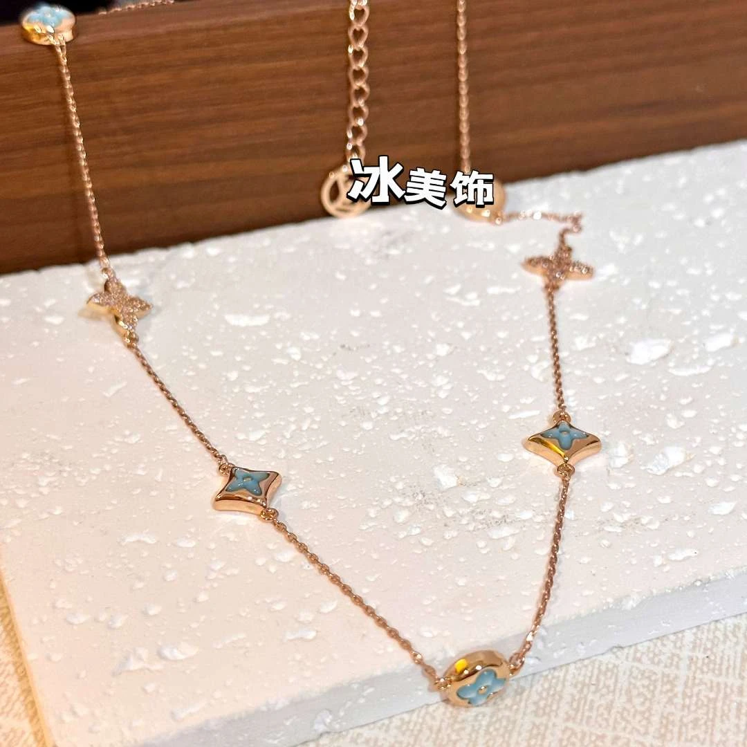 铜合金锆石项链 小众设计时尚精致款项链3705
