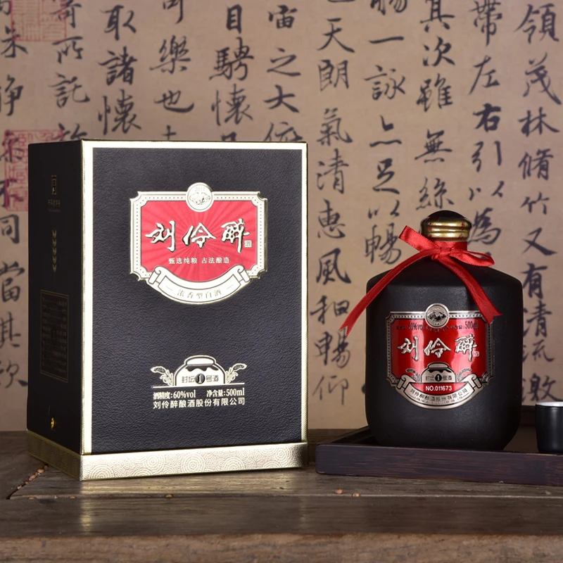 【次日达】刘伶醉封坛1号酒高端60度古窖池优级名酒浓香型白酒60度500ml/瓶