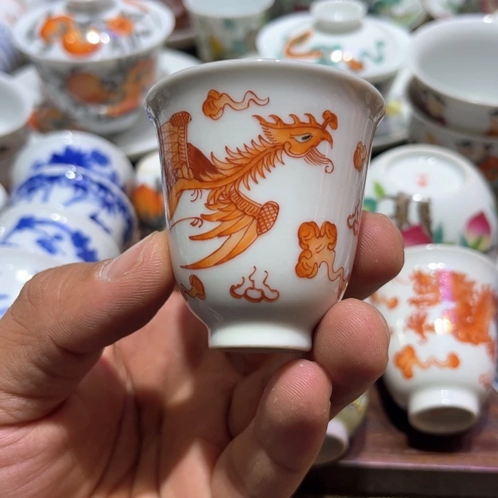 纯手绘精品盖碗杯