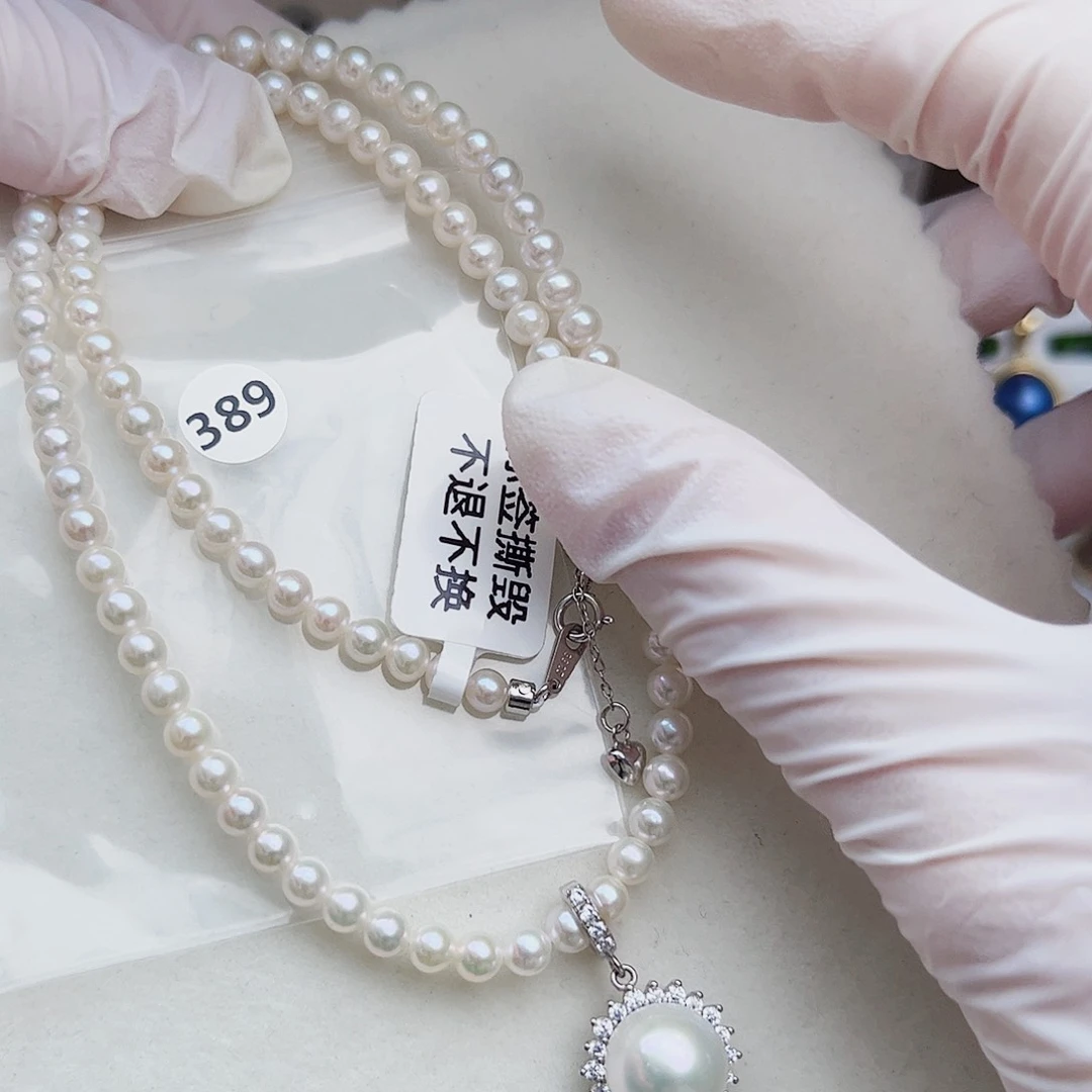 银S925镶嵌淡水珍珠耳饰