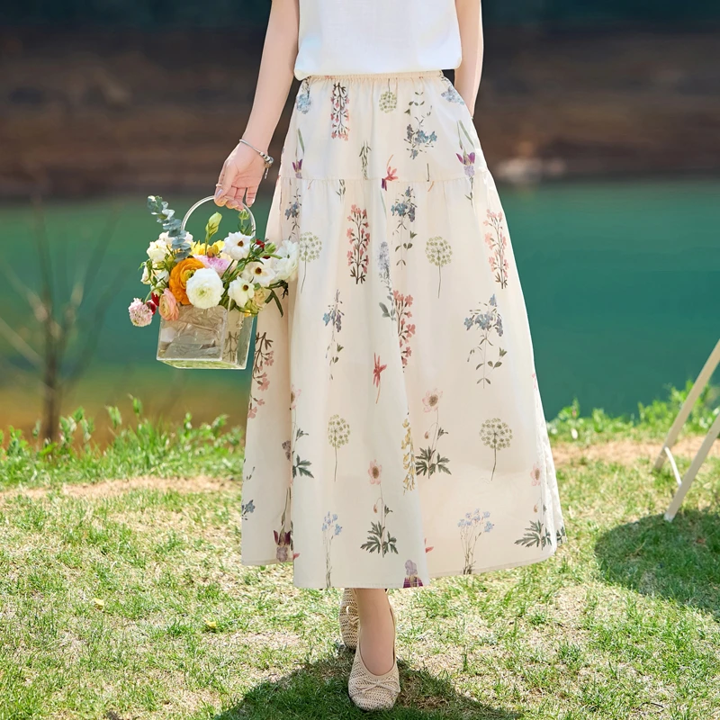 柏菲妮时尚休闲碎花半身裙女装2025年新款爆款气质显瘦韩版花裙子