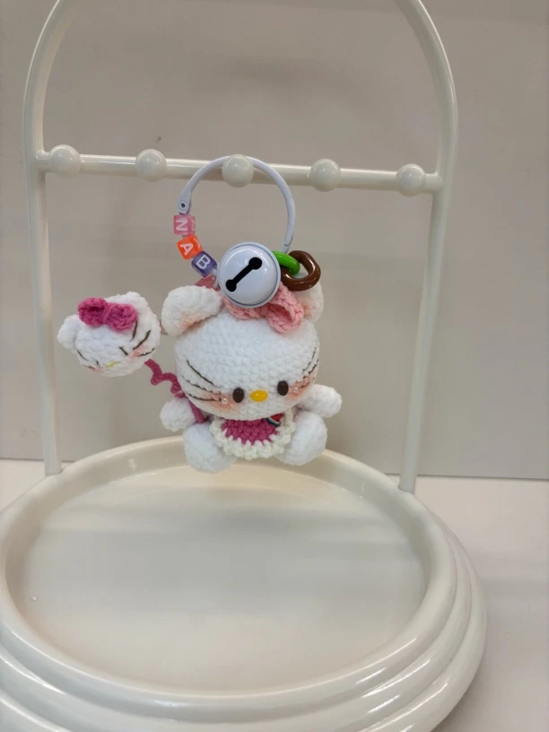纯手工毛线针织猫猫玩偶挂件