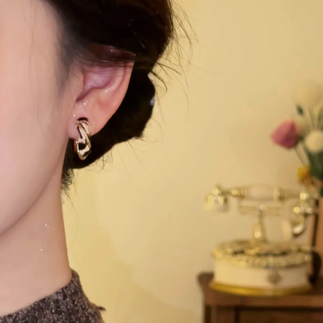 【洞见】复古豹纹港风耳环轻奢百搭时尚简约中古高定ES1426