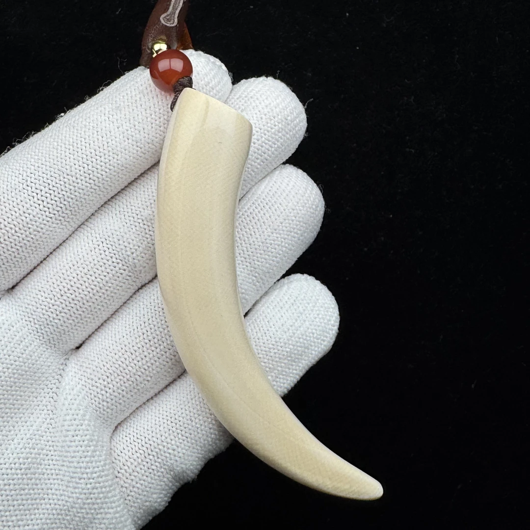 L2490 天然猛犸牙牙尖86.1mm 支持鉴定 假一罚四