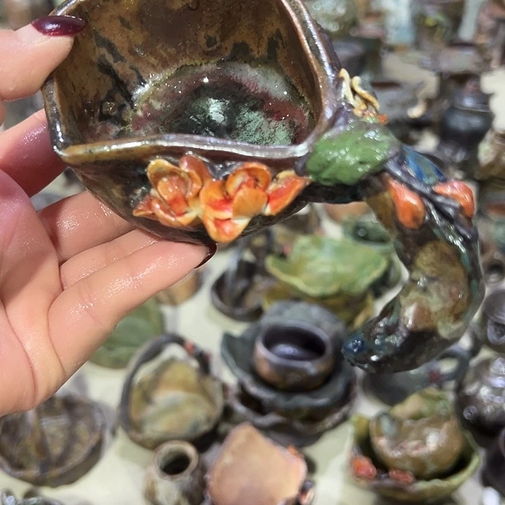 W***光杯子福利花盆手工粗陶高温