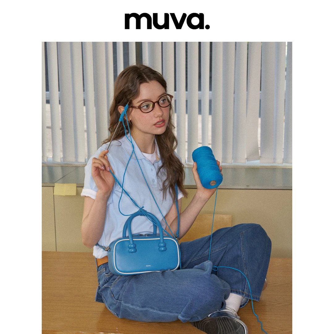 MUVA波士顿手提包春夏斜挎包通勤小拎包真皮休闲单肩包3.14新款