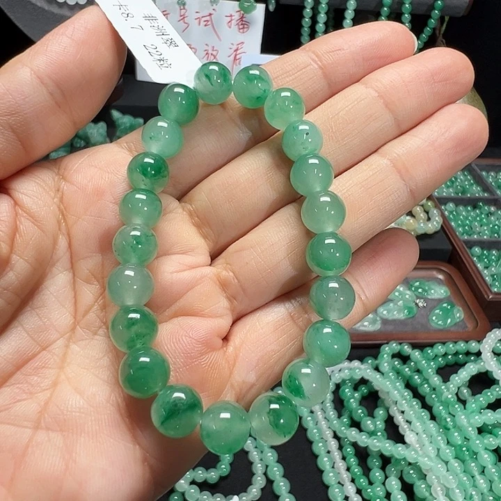 石英质玉手链未镶嵌天然A货 翡洲翠 005号