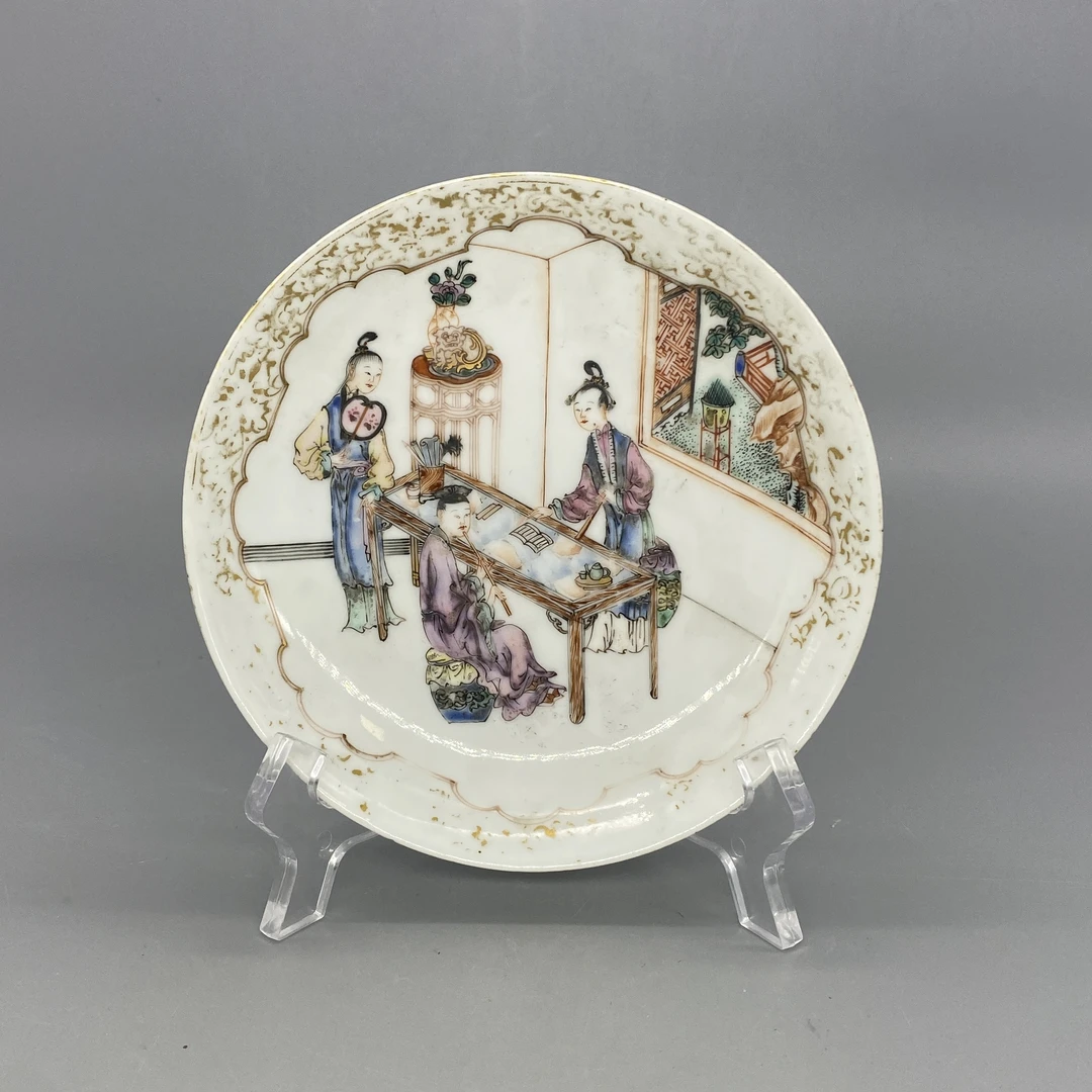 62412130*清乾隆广彩人物故事盘/瓷器六/江苏省文物总店